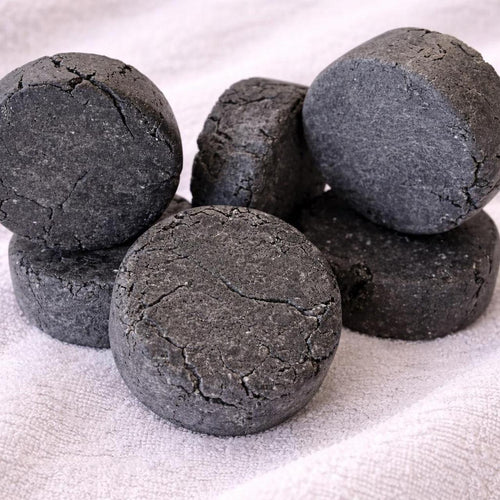 Activated charcoal solid shampoo bar